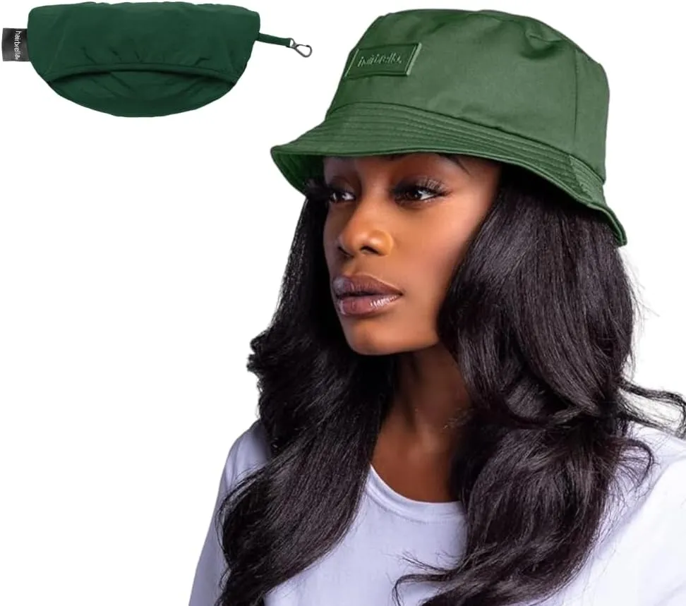 Hairbrella Waterproof Bucket Hat for Women and Men | Satin Lined Cap | UPF 50  Rain Hat, Packable, Outdoor
