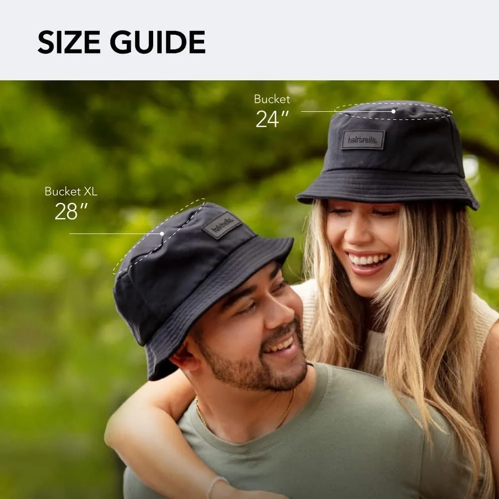 Hairbrella Waterproof Bucket Hat for Women and Men | Satin Lined Cap | UPF 50  Rain Hat, Packable, Outdoor