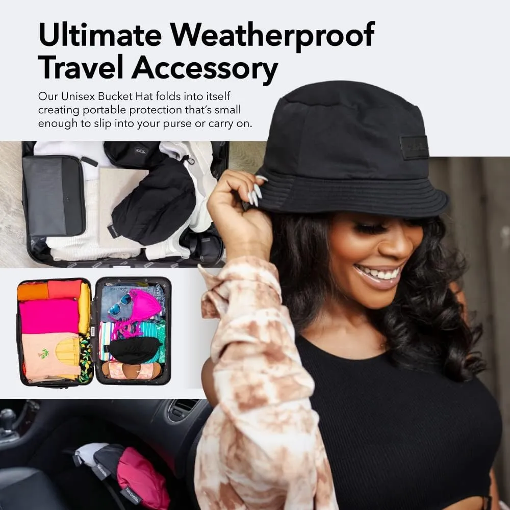 Hairbrella Waterproof Bucket Hat for Women and Men | Satin Lined Cap | UPF 50  Rain Hat, Packable, Outdoor