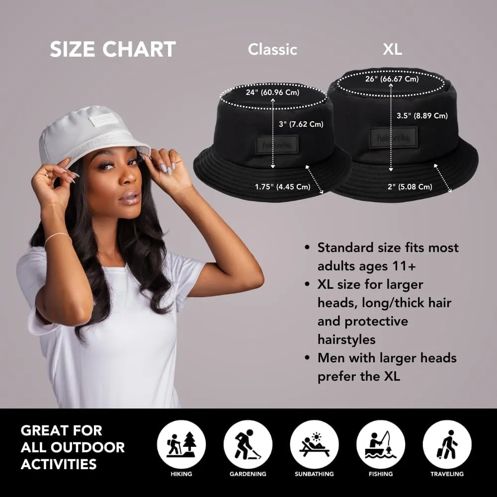 Hairbrella Waterproof Bucket Hat for Women and Men | Satin Lined Cap | UPF 50  Rain Hat, Packable, Outdoor