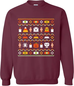 Halloween Ugly Sweater - Funny Spooky Halloween Costume Crewneck Sweatshirt