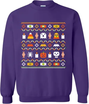 Halloween Ugly Sweater - Funny Spooky Halloween Costume Crewneck Sweatshirt