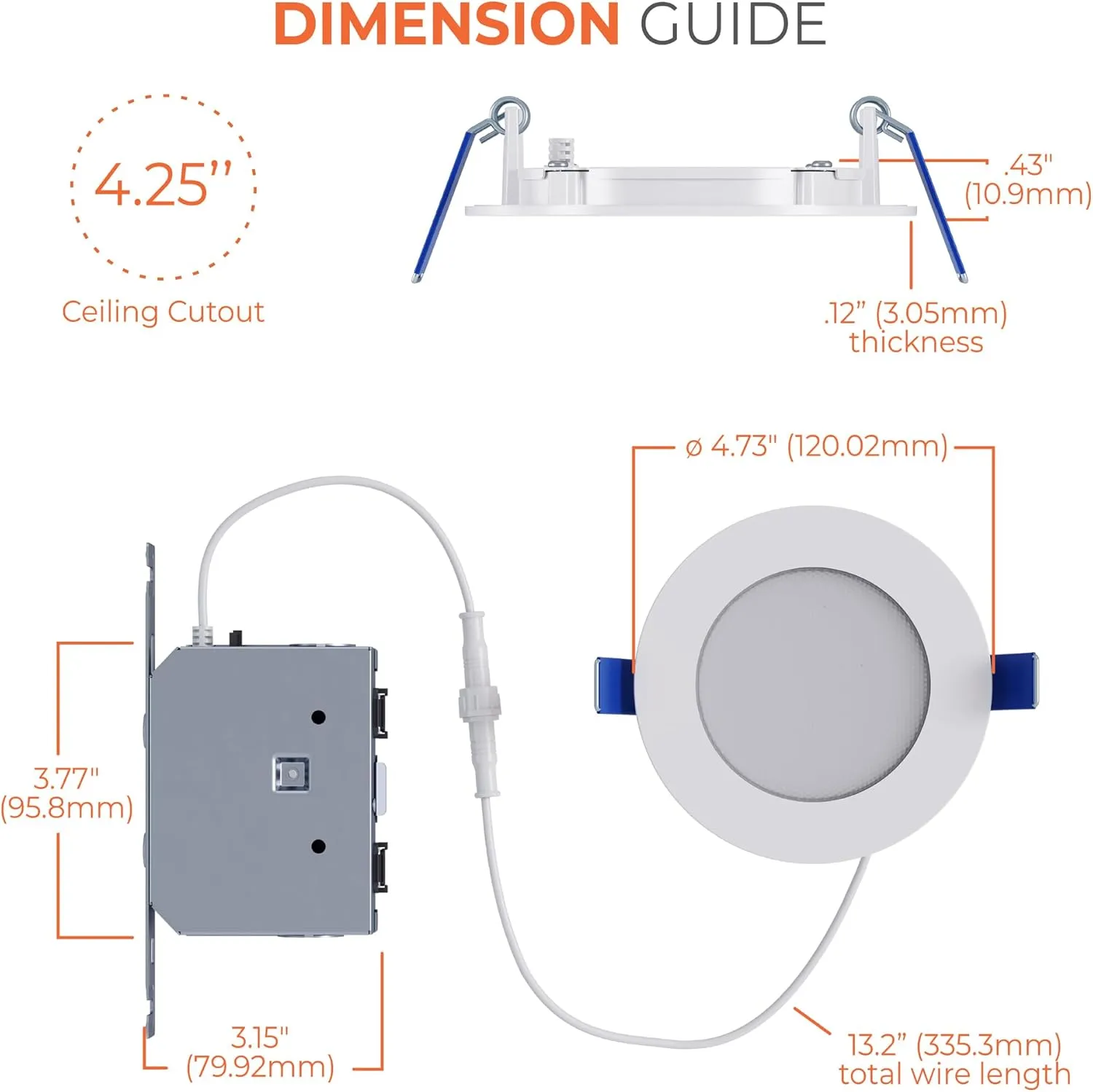 HALO HLB 4 Inch Thin Recessed Indoor/Outdoor LED Downlight w/Selectable Lumens & Color Temperature, 2 Trims - HLB4LSFS5-2TR