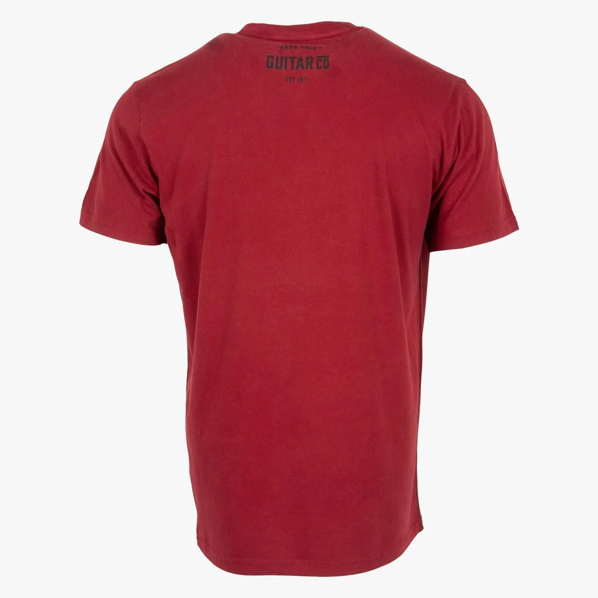 Hard Rock Guitar Company Adult Fit Tee, Red, Cross Skull Roses