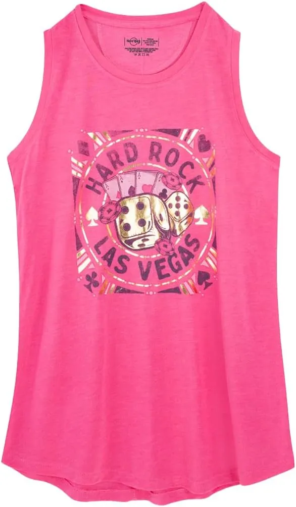 Hard Rock Ladies Hottie Tank Pink Las Vegas