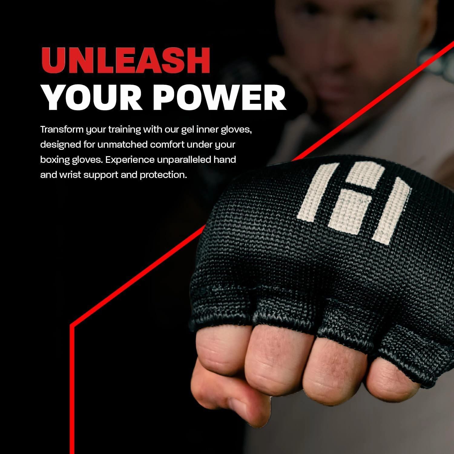 Hawk Padded Inner Gloves Training Gel Elastic Hand Wraps for Boxing Gloves Quick Wraps Men & Women Kickboxing Muay Thai MMA Bandages Fist Knuckle Wrist Wrap Protector Handwraps (Pair)