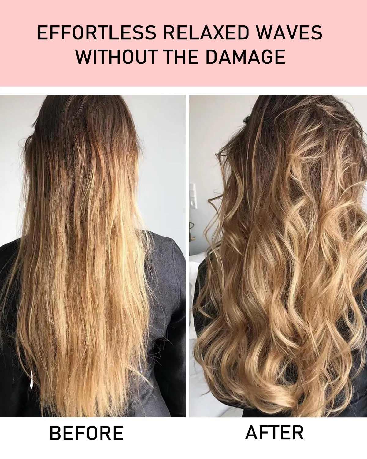 Heatless Hair Curlers Velvet Curling Rod Headband No Heat to Sleep in Curling Set with Scrunchies - Hair Rollers for Heatless Curls Overnight Blowout Look Long Hair for Sleeping- Black