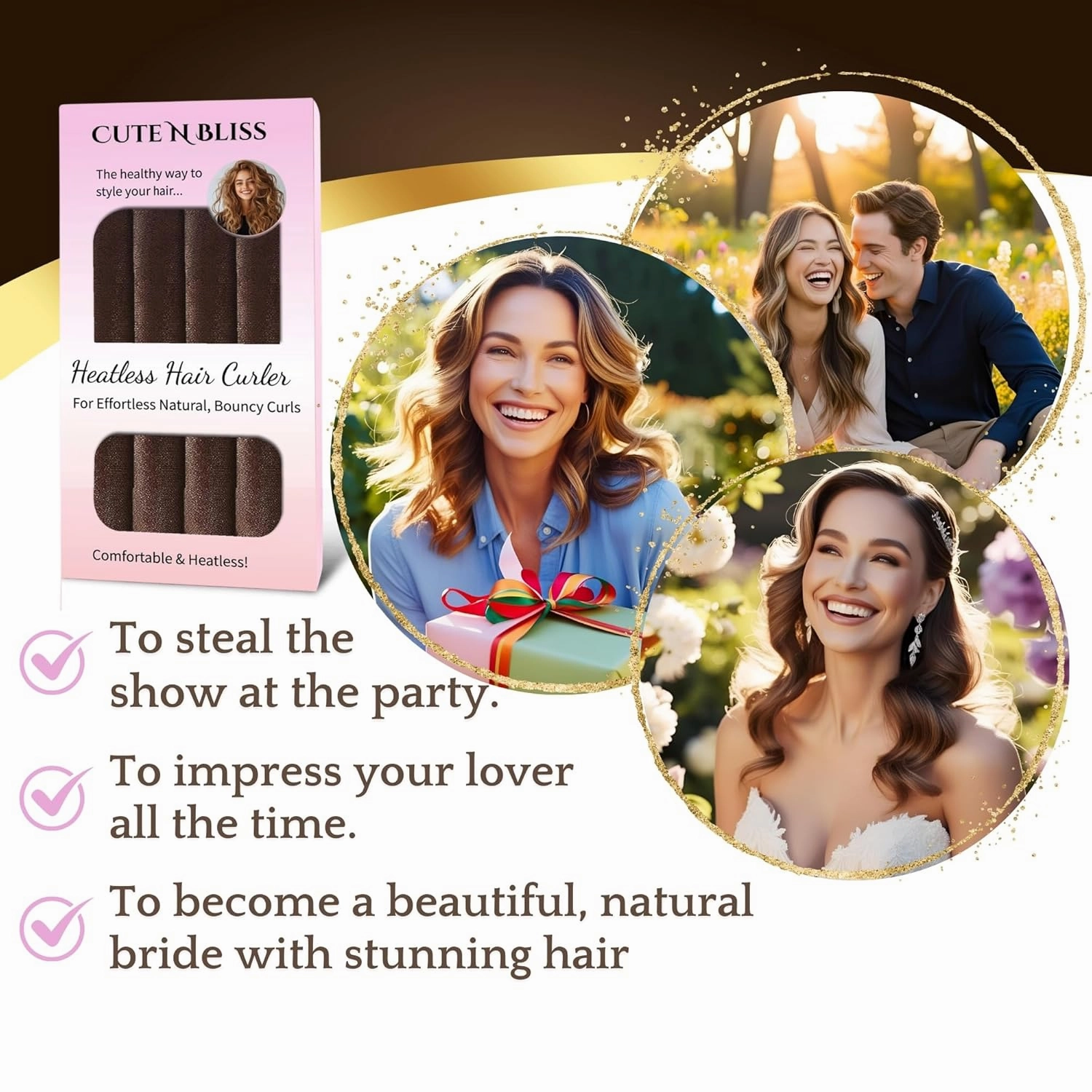 Heatless Curls Overnight, Heatless Hair Curler set, Jumbo Flexi Rods, Velvet Curling Set, Velvet No Heat Curling Rods with Satin Scarf for Blowout Volume, Soft Overnight Curls for Long or Short Hair