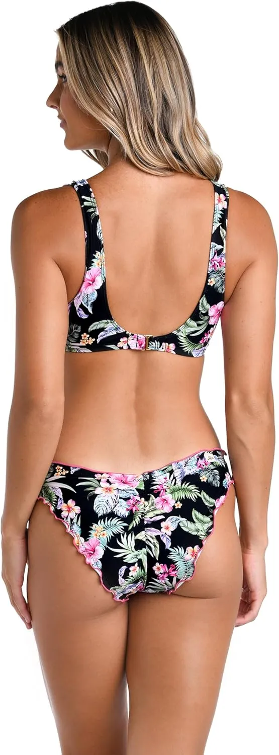 Hobie Women's Standard Ruffle Bralette Bikini Swimsuit Top