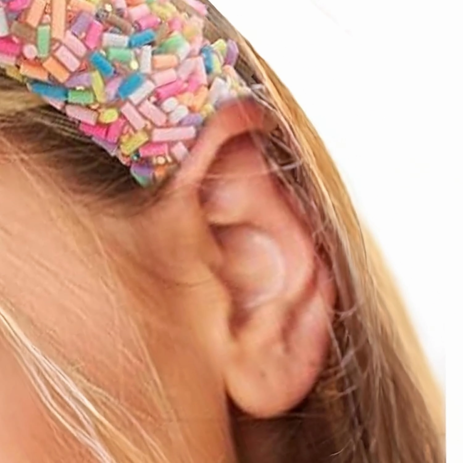 Hot Pink Hair Headbands for Girls – Rhinestone Bow Candy Sprinkle Beaded Pearl & Puff Accessories for Little Girls Tweens