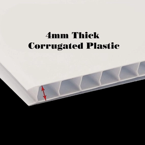 ICE CAVE Up Arrow White Red Black 1 Double Sided 18x24 in Yard Road Sign w/stand
