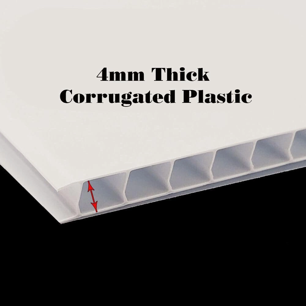 ICE CAVE Up Arrow White Red Black 1 Double Sided 18x24 in Yard Road Sign w/stand