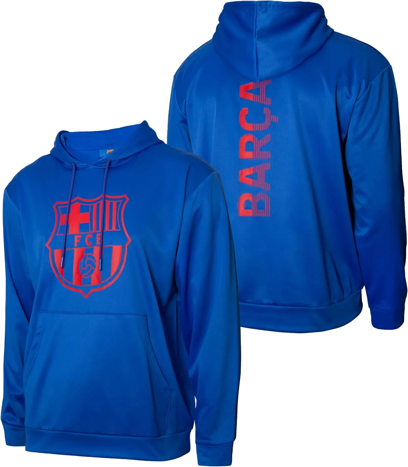 Icon Sports Officially Licensed FC Barcelona Crest Adult Hoodie - Blue Red Gradient Barca Football Club Soccer Apparel