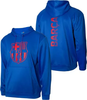 Icon Sports Officially Licensed FC Barcelona Crest Adult Hoodie - Blue Red Gradient Barca Football Club Soccer Apparel