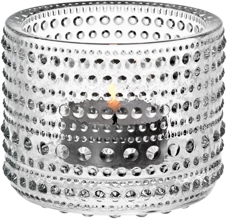 Iittala Kastehelmi Tealight Candleholders by Oiva Toikka (Clear)