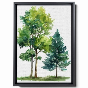 In The Style Of Light Yellow And Light Emerald, Dense Compositions, Decorative s, Cartoonish Motifs, Naturalistic Animal s, Green And Gray, High-Contrast Shading, Decor Canvas