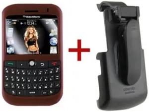 Innocase 360 Spring Lock Holster Combo for BlackBerry Bold 9000 - Red