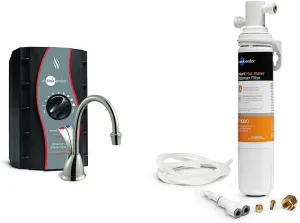 InSinkErator Wave Instant Hot and Cold Water Dispenser System, Faucet & Tank & F-1000S Standard Under Sink Water Filtration System for Instant Hot and Cold Water Dispenser System