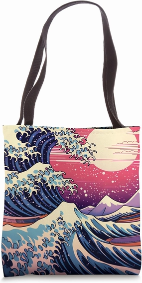 Japanese Flowers Ballet A Harmonious Fusion of Petal Waves Tote Bag