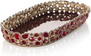 Jay Strongwater Julius Bejeweled Tray - Ruby - SDH2554-224
