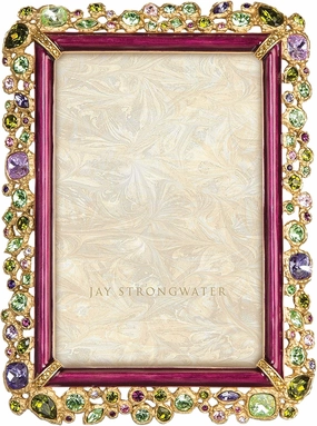Jay Strongwater Emery Bejeweled 4x6 Picture Frame - Bouquet #SPF5813289