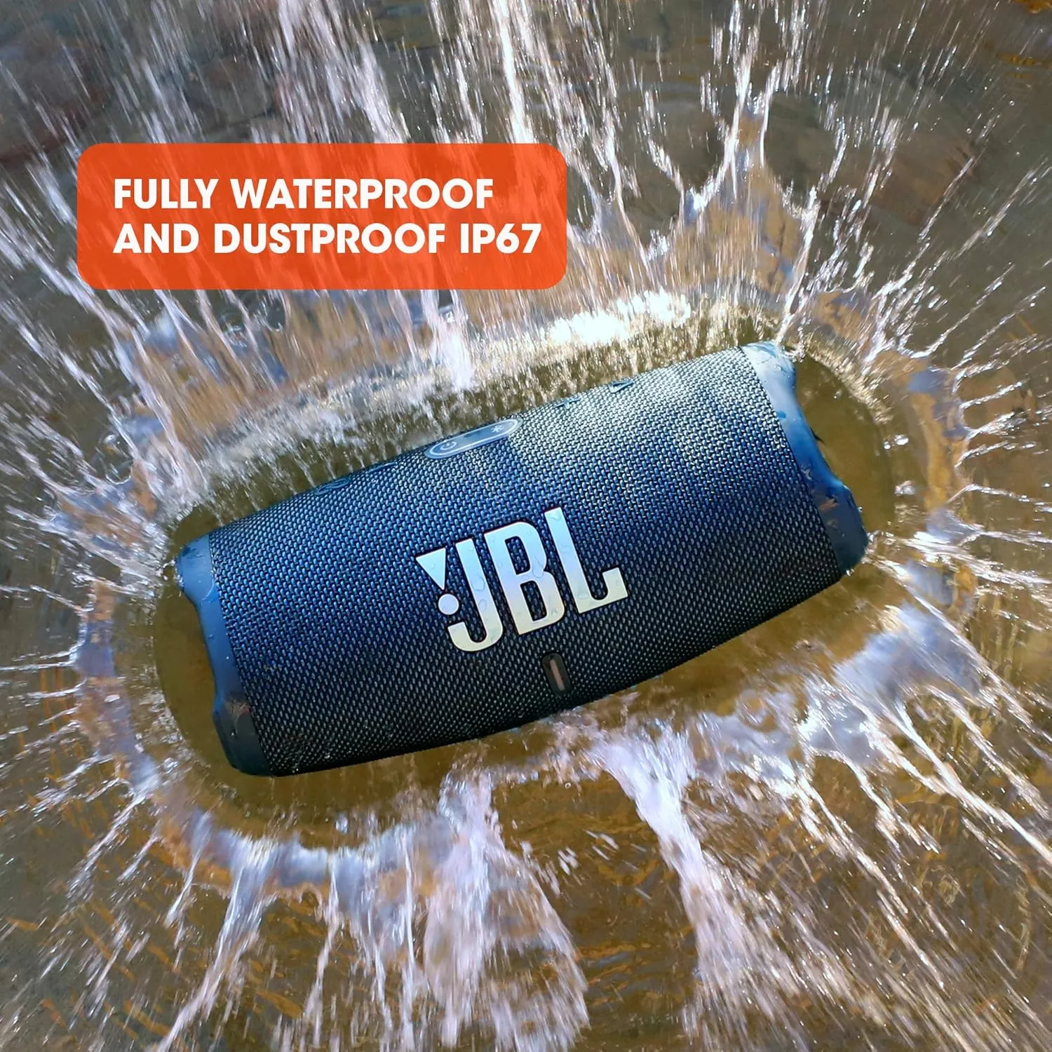 JBL CHARGE 5 - Portable Waterproof (IP67) Bluetooth Speaker with Powerbank USB Charge out, 20 hours playtime, JBL Partyboost (Red)