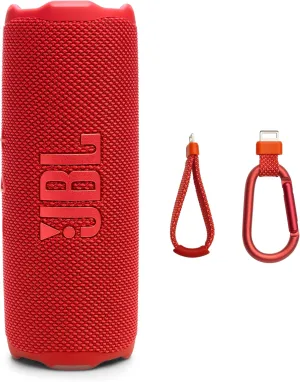 JBL Flip 7 - Portable Waterproof and Drop-Proof Speaker, Bold Pro Sound with AI Sound Boost, 16Hrs of Playtime, and PushLock System with Interchangeable Accessories (Red)