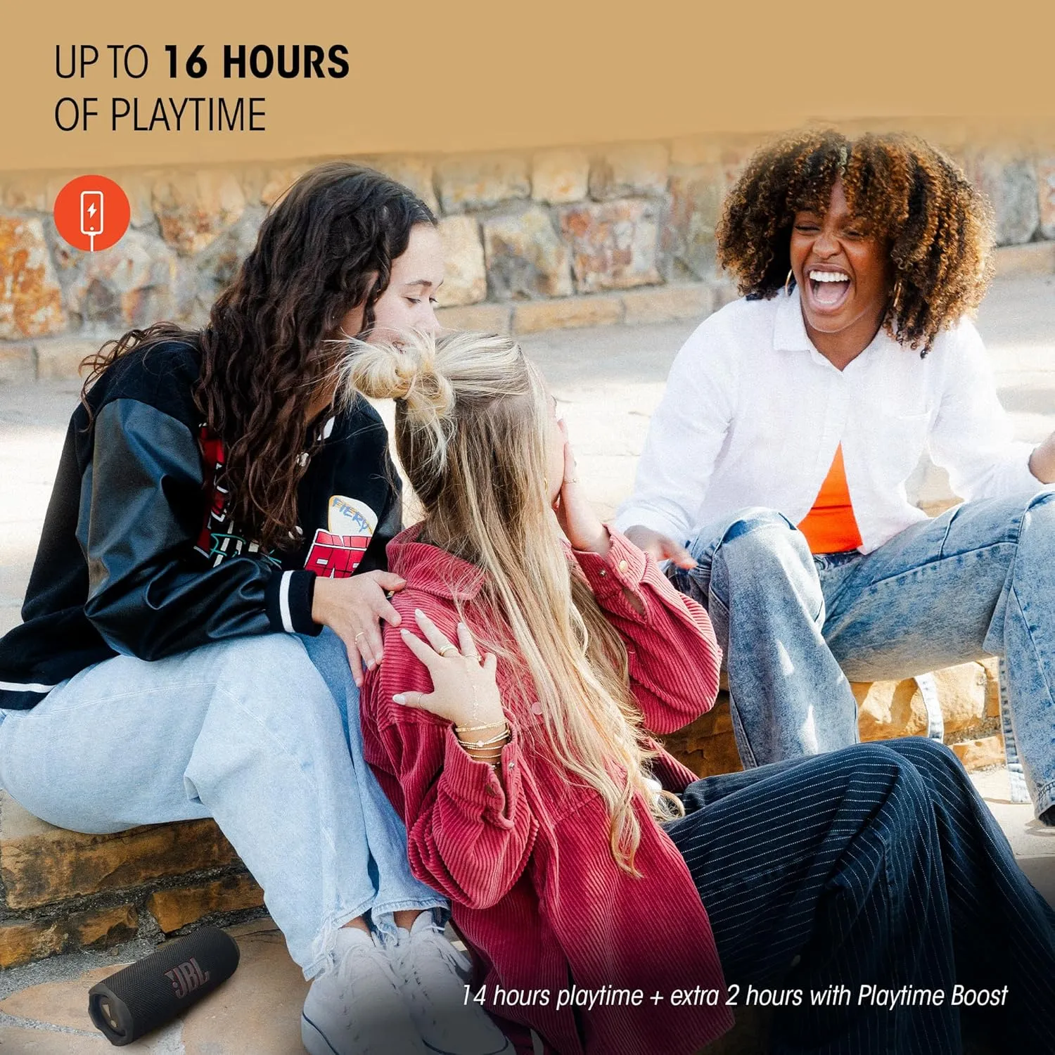 JBL Flip 7 - Portable Waterproof and Drop-Proof Speaker, Bold Pro Sound with AI Sound Boost, 16Hrs of Playtime, and PushLock System with Interchangeable Accessories (Red)