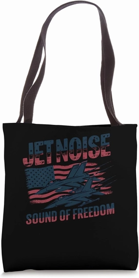 Jet Noise Sound of Freedom Fighter Jet Art Tote Bag