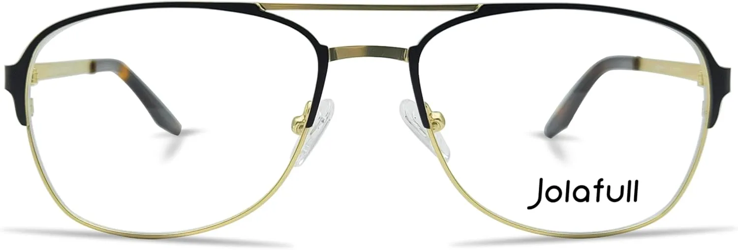 JF1804 Aviator Glasses Frames for Men for Prescription Clear Lens 56 mm