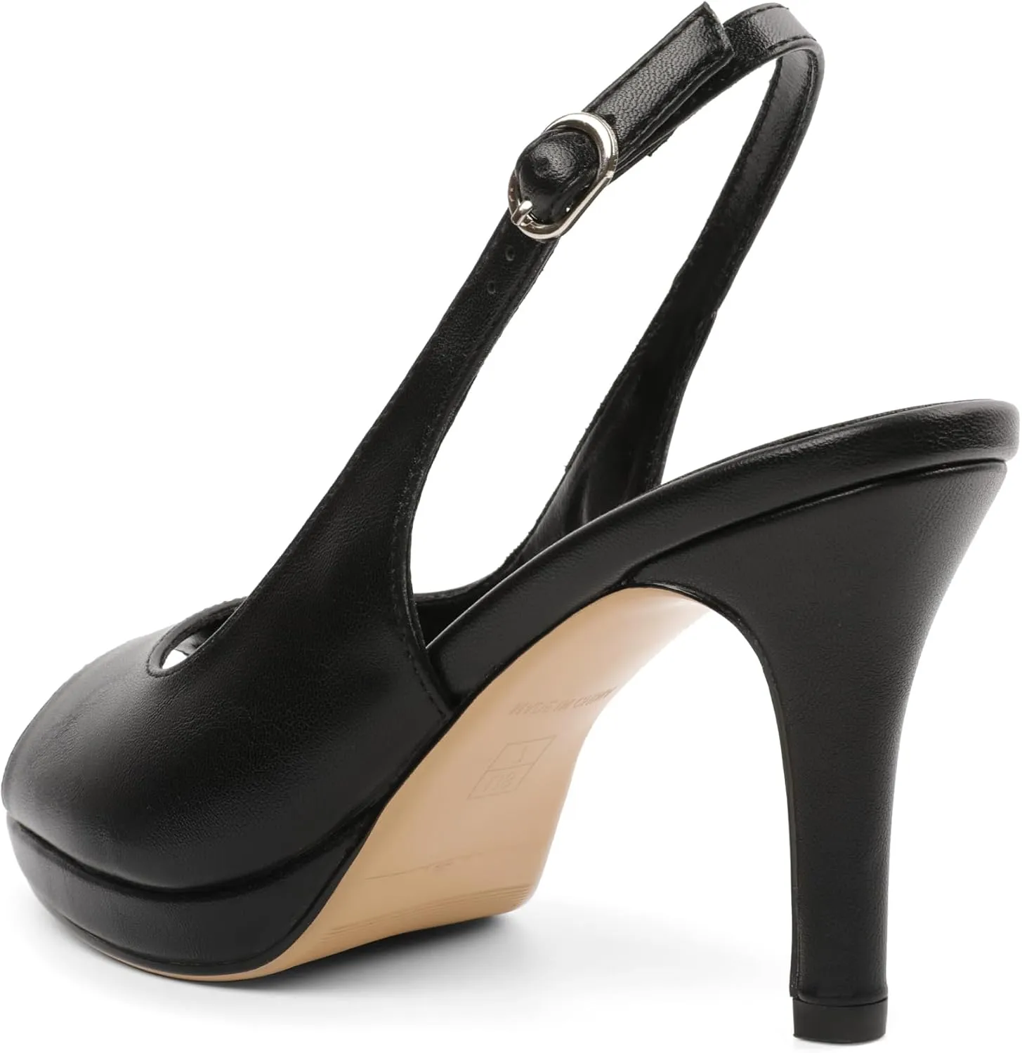 Joseywade Women's Slingback Heels Peep Toe Platform Stilettos 3.5 Inch High Heel Dress Shoes