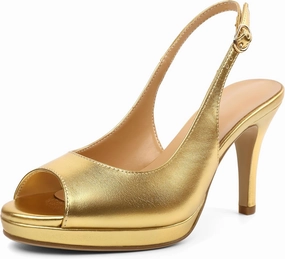 Joseywade Women's Slingback Heels Peep Toe Platform Stilettos 3.5 Inch High Heel Dress Shoes