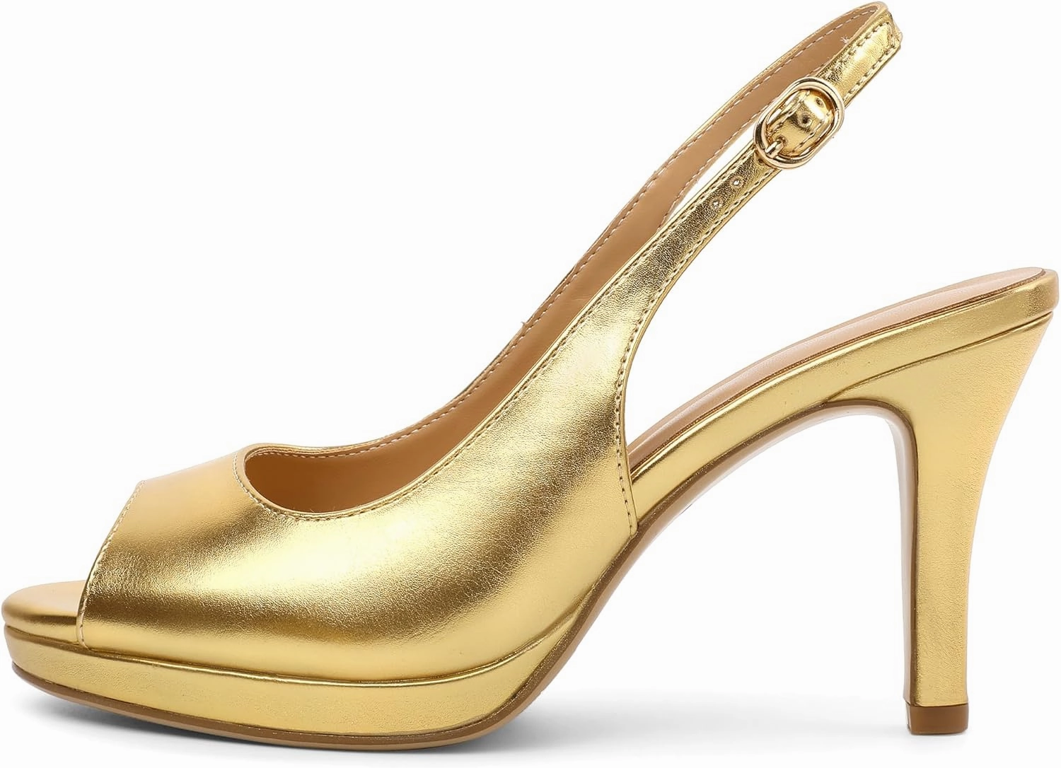 Joseywade Women's Slingback Heels Peep Toe Platform Stilettos 3.5 Inch High Heel Dress Shoes
