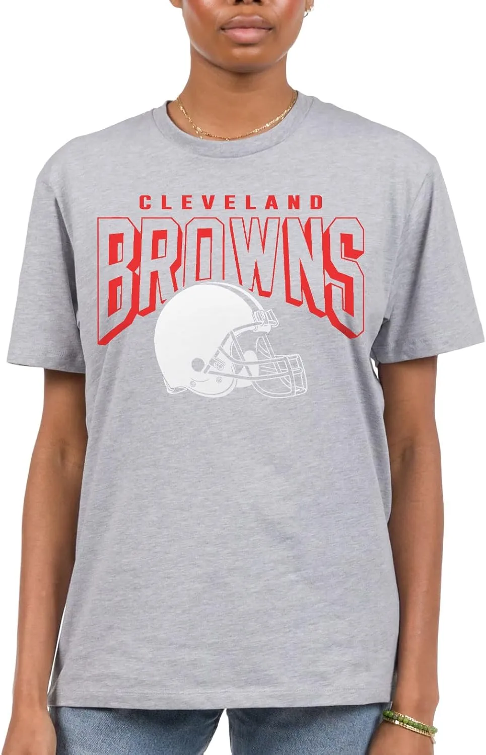 Junk Food Clothing X Bold Logo-Short Sleeve Fan Shirt for Men and Women Officially Licensed NFL Apparel