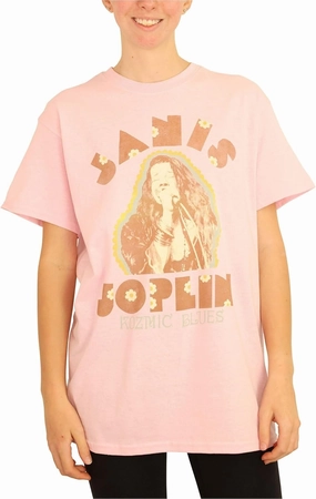 Junk Food Womens Kozmic Blues Graphic T-Shirt, Pink, X-Large