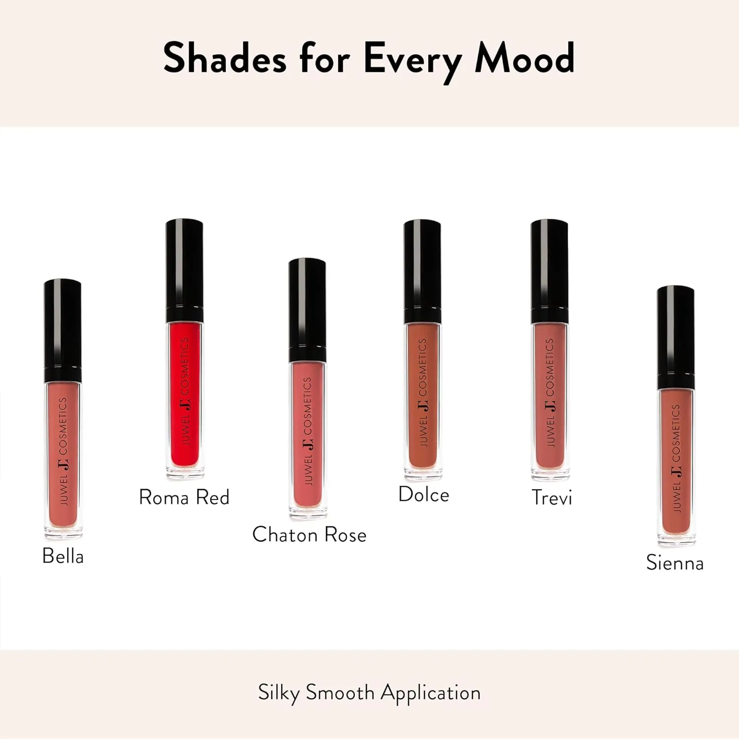 Juwel Cosmetics Liquid Lipstick, High Pigment Natural Lipstick, Long Lasting Creamy Finish, Mineral-Based Nourishing Formula, Cruelty-Free & Lead-Free Lip Color, Roma Red