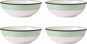 Kate Spade New York Make It Pop All-Purpose Bowls, S/4, 3.50, Green/Pink