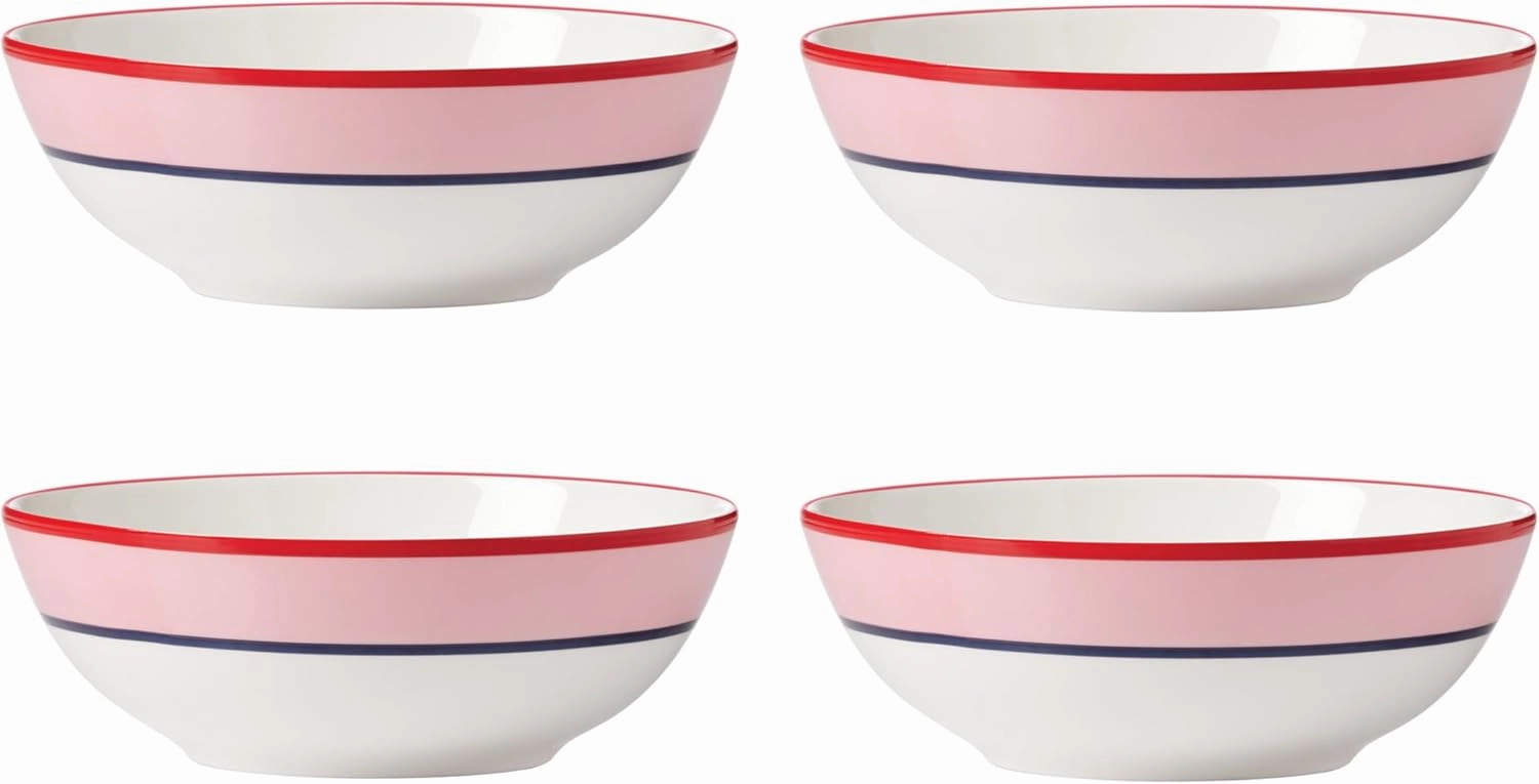 Kate Spade New York Make It Pop All-Purpose Bowls, S/4, 3.50, Pink/Blue
