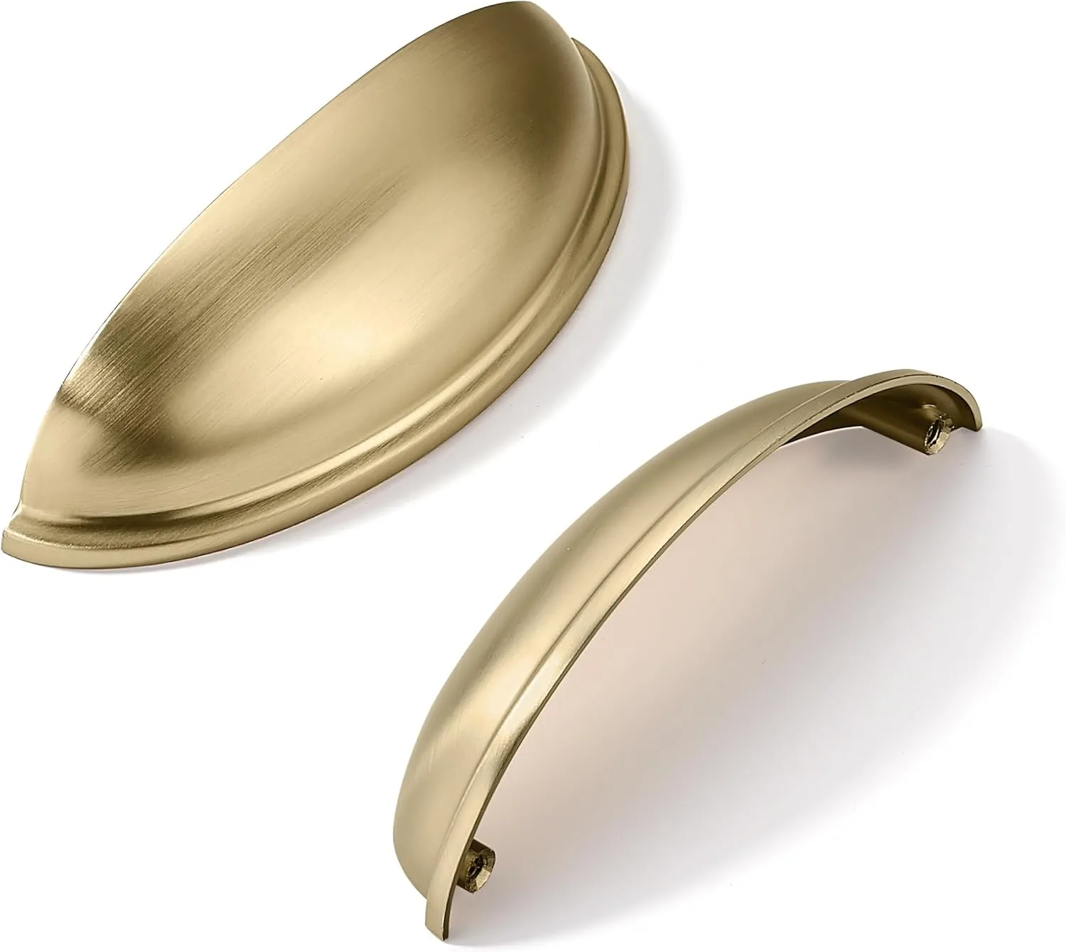 khtumeware 10 Pack 4" Drawer Pulls Champagne Bronze Cabinet Cup Pulls Kitchen Hardware Cabinet Handles Drawer Handles Knobs 4 inch Hole Center