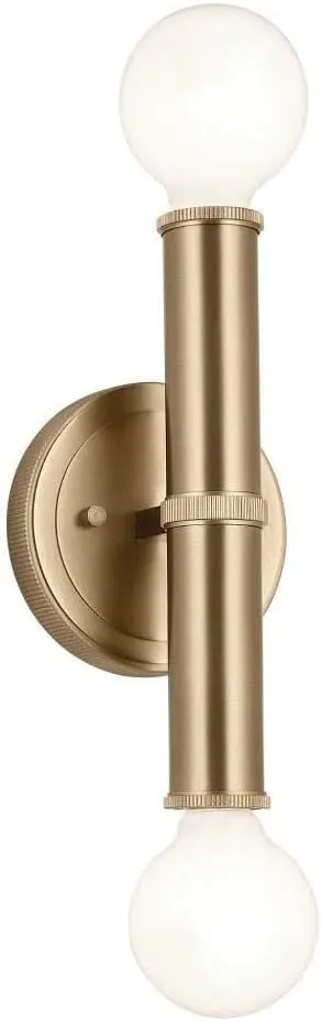 Kichler Torche 9.75 Inch 2 Light Wall Sconce in Champagne Bronze
