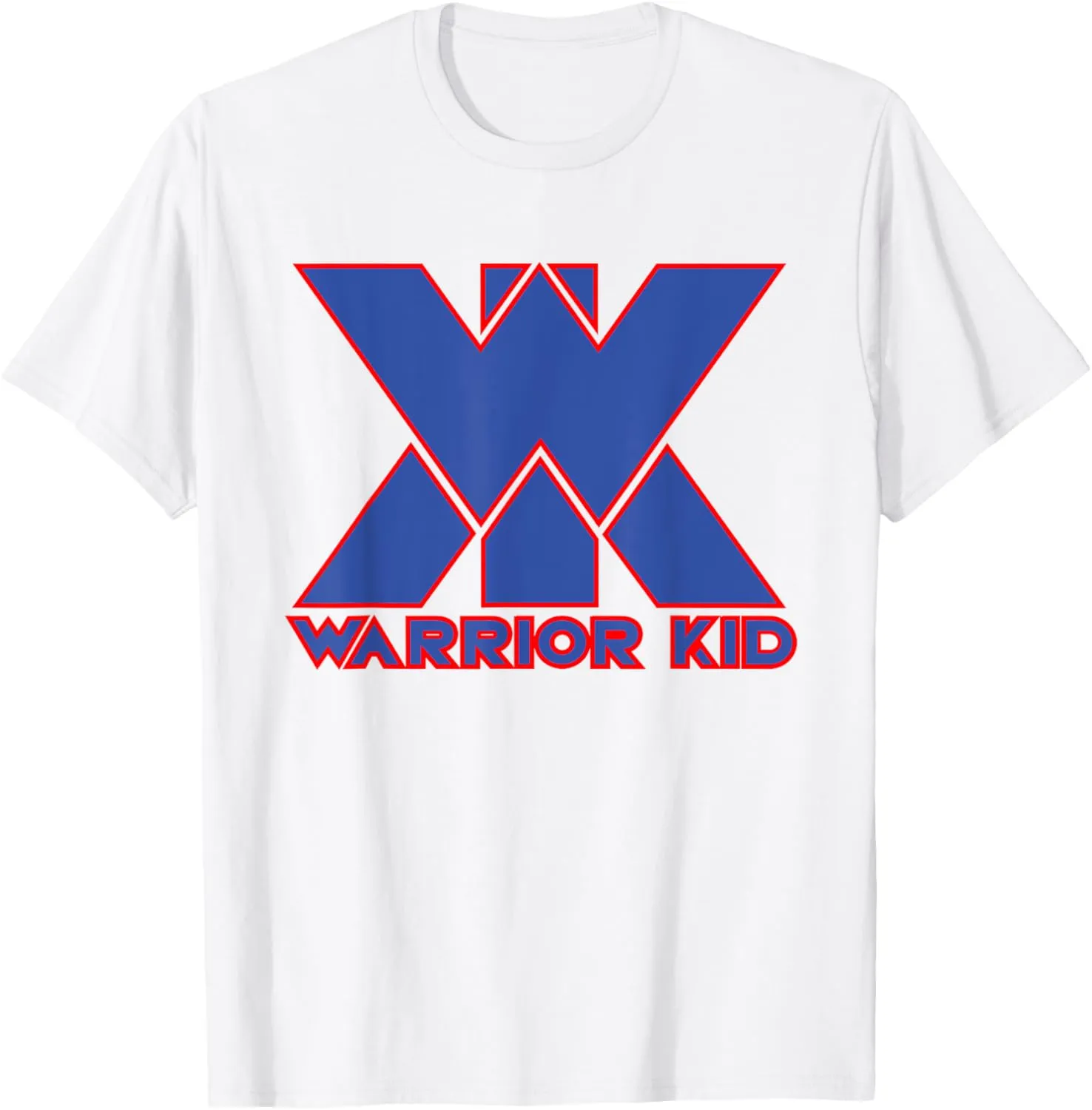Kids and Adult Official Warrior Kid Blue and Red Logo T-Shirt
