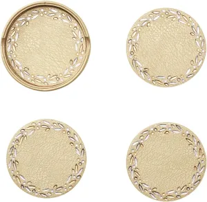 Kim Seybert Bejeweled Coaster in Gold & Crystal, Set of 4