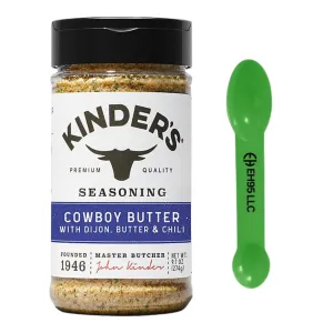 Kinders Seasoning Cowboy Butter with Dijon, Butter and Chilli 9.7 oz - (Pack of 1) 2 in 1 Measuring Spoon Included