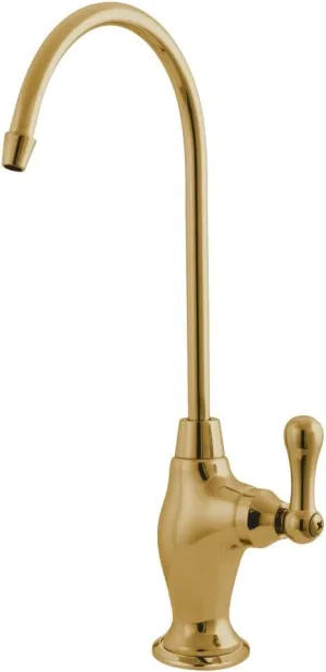 Kingston Brass Gourmetier KS3192AL Restoration Single Handle Water Filtration Faucet, Polished Brass, 10.81 x 4.63 x 1.75