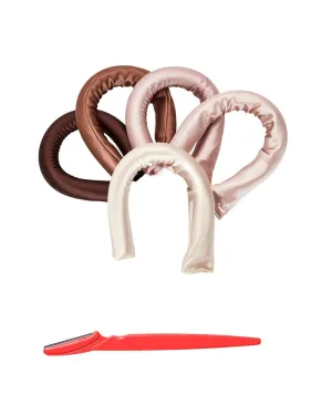Kitsch Dermaplaning Tool Face Razor for Women & Satin Covered Heatless Hair Curlers with Discount