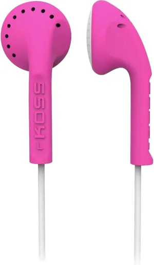 Koss KE10P Scalped Stereo Earbuds, Pink