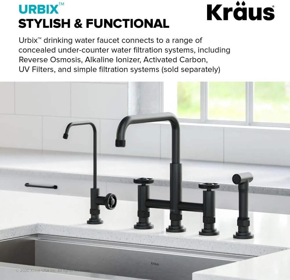 KRAUS Urbix 100% Lead-Free Kitchen Water Filter Faucet in Matte Black, FF-101MB