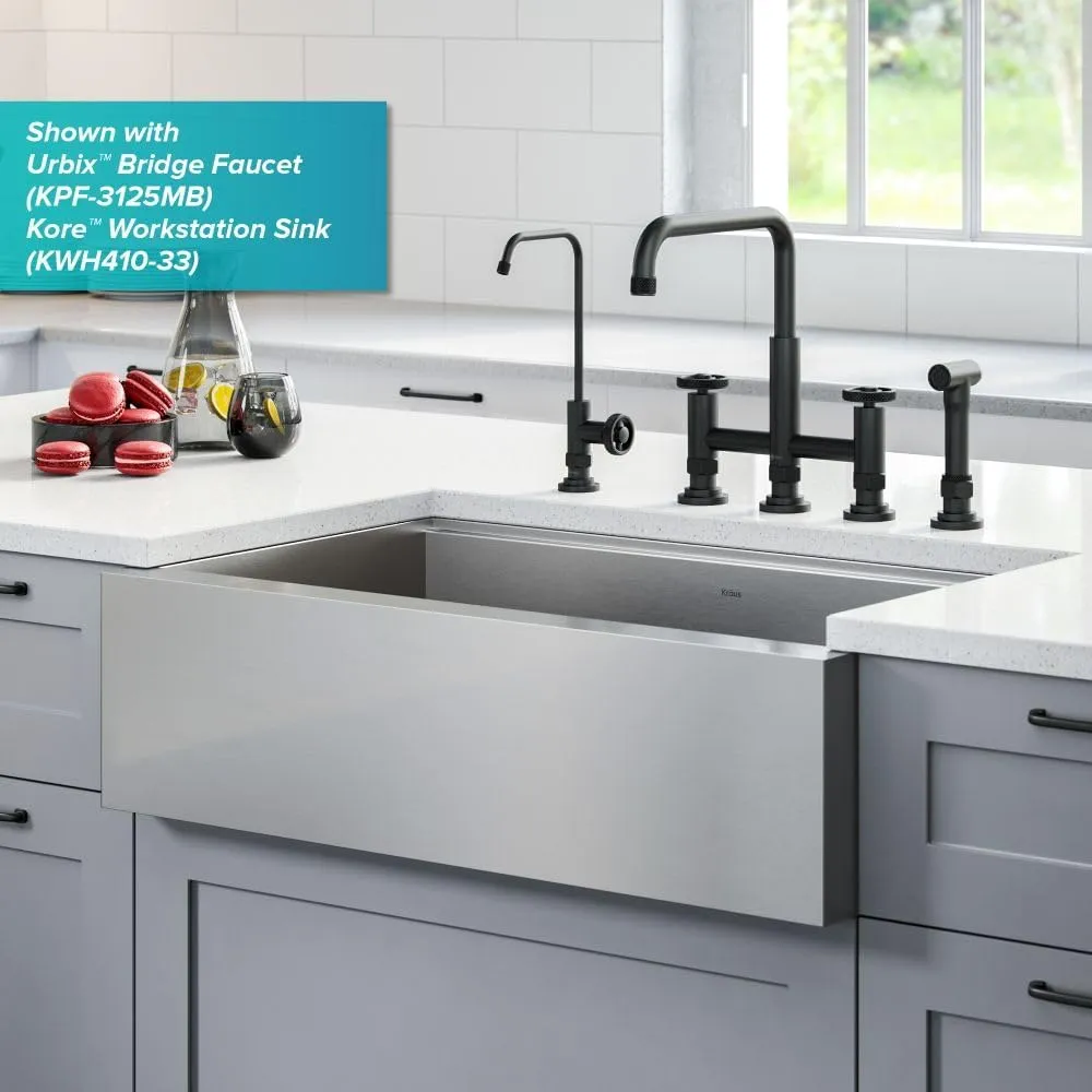 KRAUS Urbix 100% Lead-Free Kitchen Water Filter Faucet in Matte Black, FF-101MB