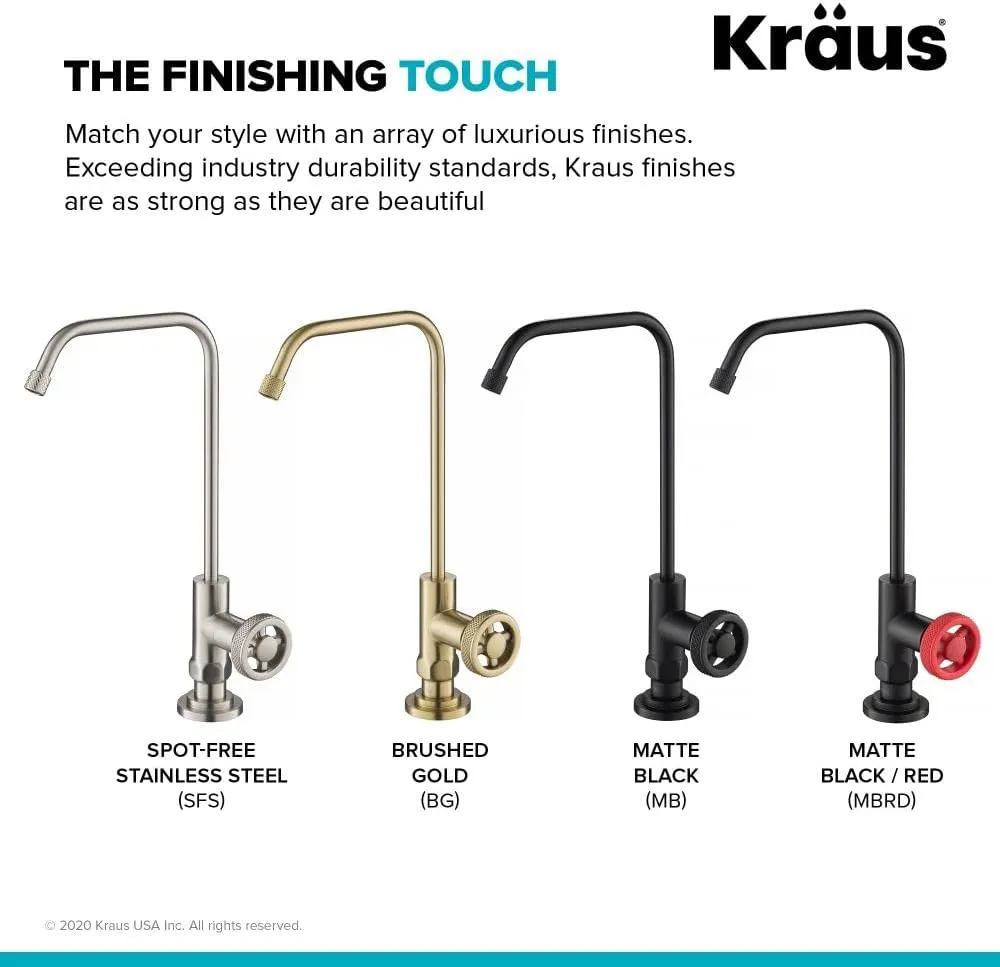 KRAUS Urbix 100% Lead-Free Kitchen Water Filter Faucet in Matte Black, FF-101MB