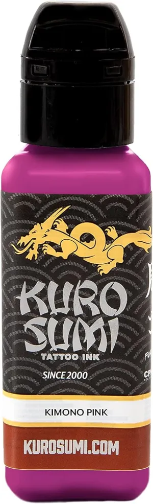 Kuro Sumi Kimono Pink, Vegan Friendly, Professional Ink 3oz